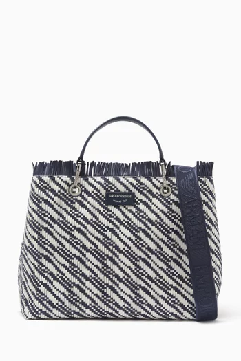 MYEA Basketweave Shopping Tote Bag