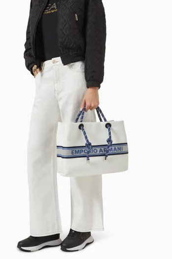 MyEA Logo-tape Shopping Tote Bag