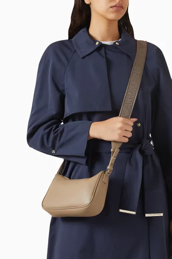 Baguette Crossbody Bag in Faux Leather