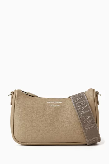 Baguette Crossbody Bag in Faux Leather