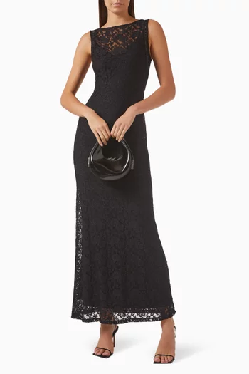 Indebted Midi Dress in Lace