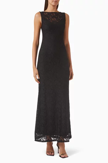 Indebted Midi Dress in Lace