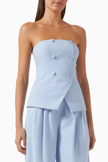 Lyrical Bustier Top in Rayon-blend
