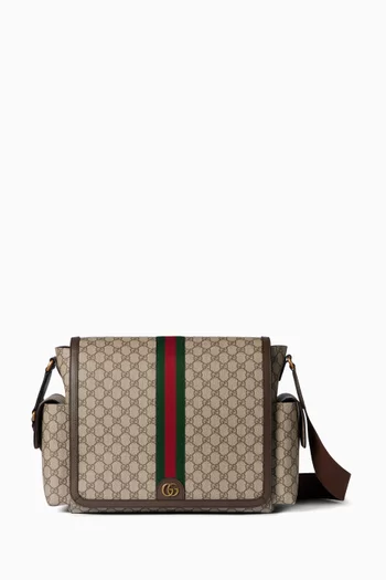 Large GG Diaper Bag in GG Supreme Canvas