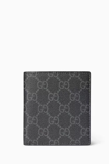 GG Emblem Bi-fold Wallet in Canvas