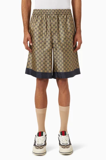 Horsebit Print Shorts in Silk