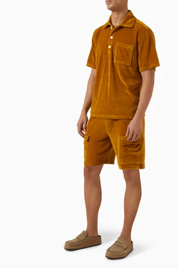 Sienna Cargo Shorts in Velour