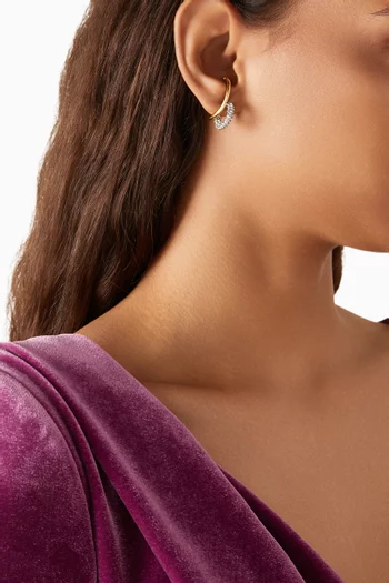 Mini Marisa Pavé Earrings in 12kt Gold-plated Brass