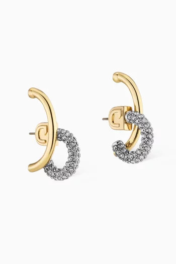 Mini Marisa Pavé Earrings in 12kt Gold-plated Brass