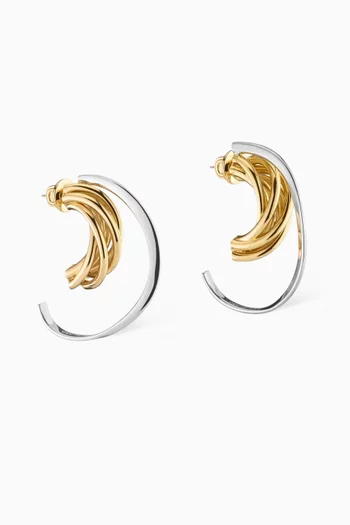 Chelsea Hoops in 12kt Gold and Silver-plated Brass