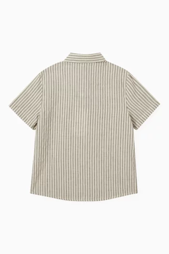 Logo-embroidered Shirt in Cotton-blend