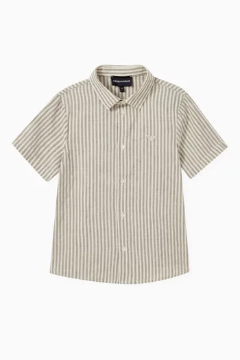 Logo-embroidered Shirt in Cotton-blend