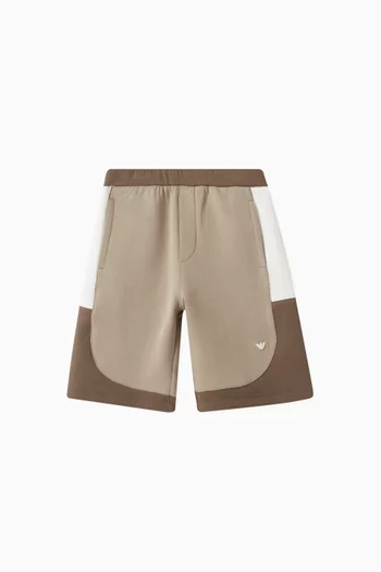 Colour-block Shorts in Cotton