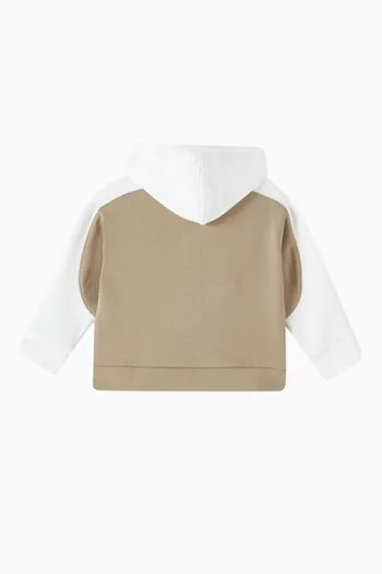 Colour-block Logo Hoodie