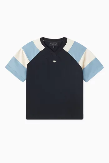 Colour-block T-shirt in Jersey