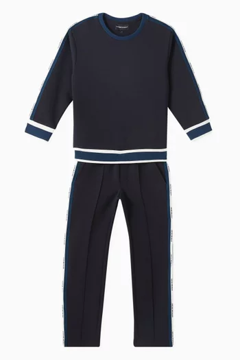 Logo Tape Sweatpants in Double Jersey