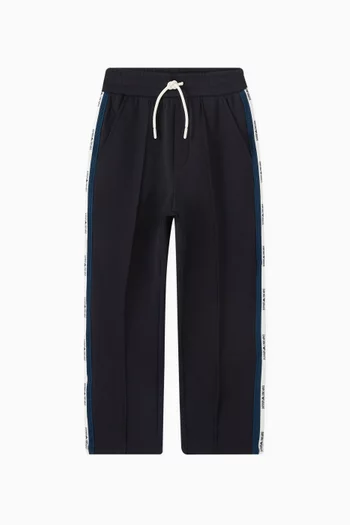 Logo Tape Sweatpants in Double Jersey