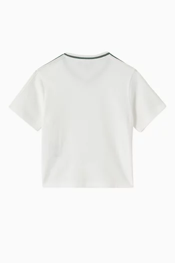 Logo-tape T-shirt in Cotton-piqué