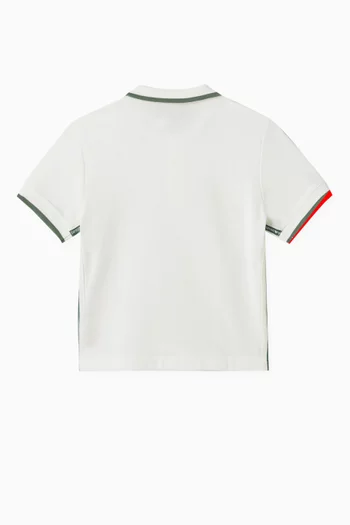 Logo-tape Polo Shirt in Cotton-piqué