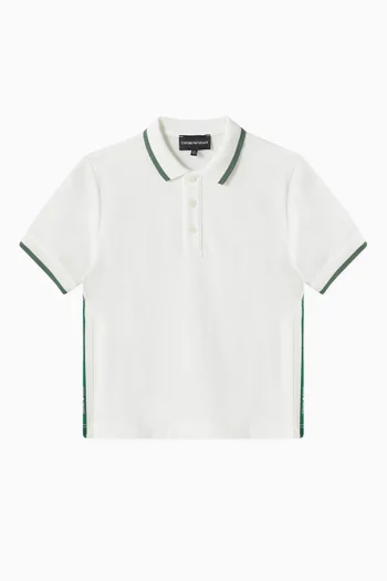 Logo-tape Polo Shirt in Cotton-piqué