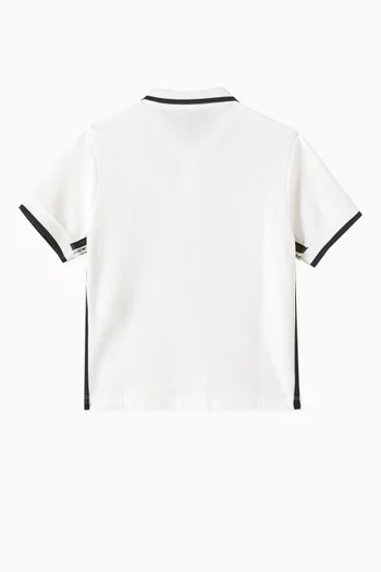 Logo-tape Polo Shirt in Cotton-piqué