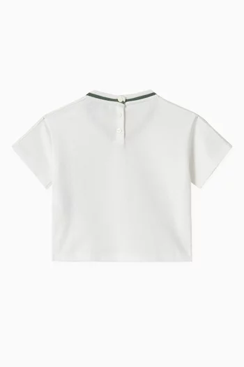 Logo-tape T-shirt in Cotton-piqué