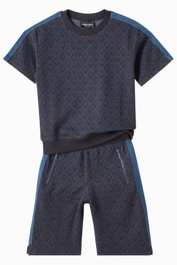 All-over Eagle Print T-shirt in Cotton-blend