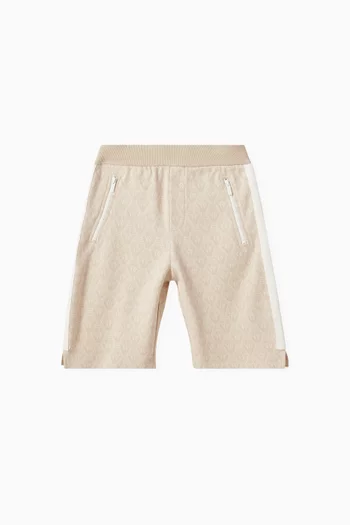 Allover Eagle Print Shorts in Cotton