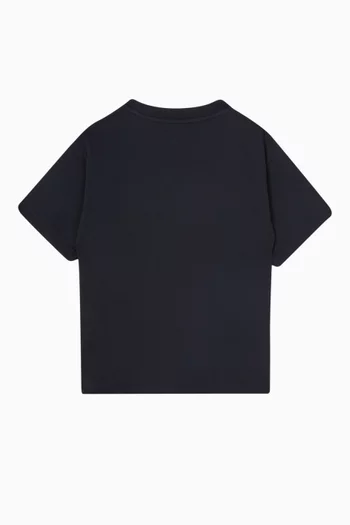 Micro Eagle Embroidered T-shirt in Cotton