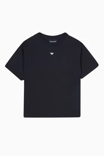 Micro Eagle Embroidered T-shirt in Cotton