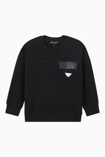Eagle Patch Waffle Sweatshirt