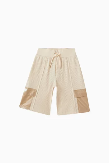 Waffle Drawstring Shorts in Organic Cotton