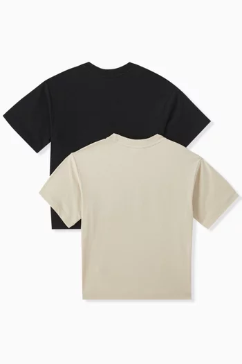 Logo T-shirts in Cotton, Set of 2
