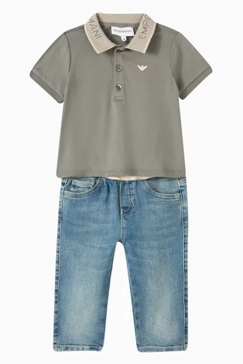Logo Waist Jeans in Denim