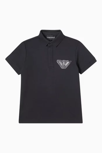 Eagle Logo Polo Shirt in Cotton