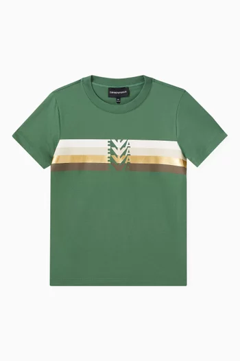 Logo Tape T-shirt in Cotton