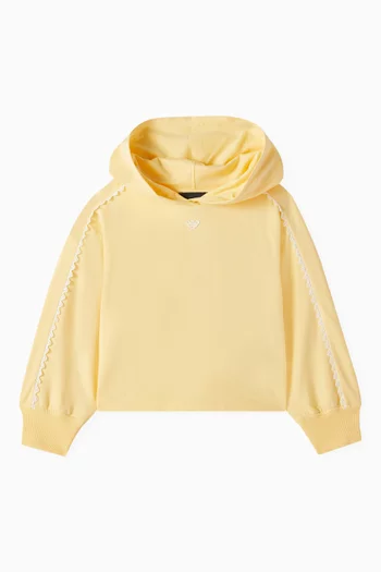 Scalloped Logo Hoodie in Cotton