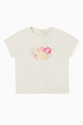 Floral Logo T-shirt in Jersey