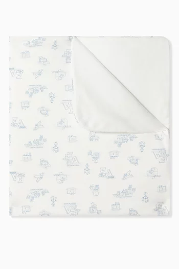 Logo-print Blanket in Cotton