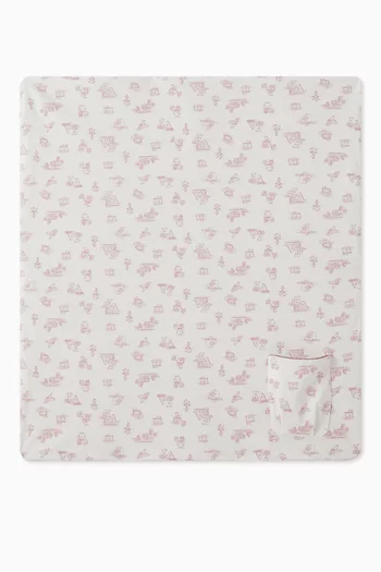 Logo-print Blanket in Cotton
