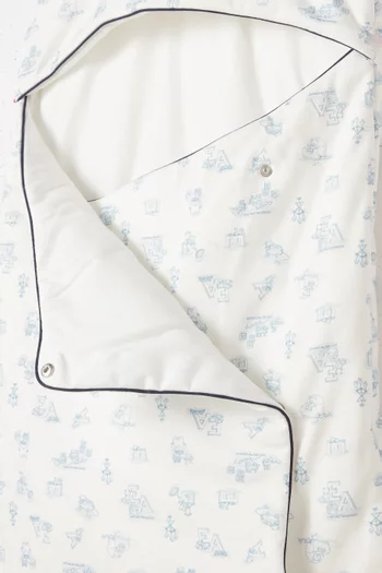 Logo-print Sleeping Bag in Cotton
