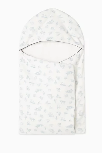 Logo-print Sleeping Bag in Cotton