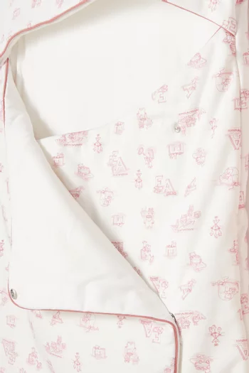 Logo-print Sleeping Bag in Cotton