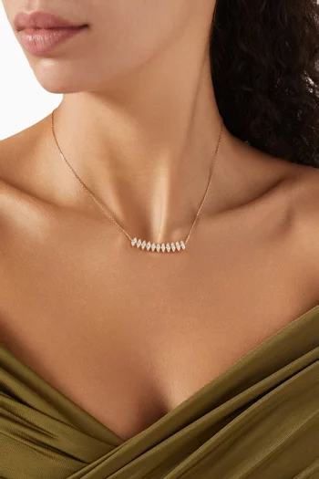 Barq Marquise Diamond Necklace in 18kt Gold