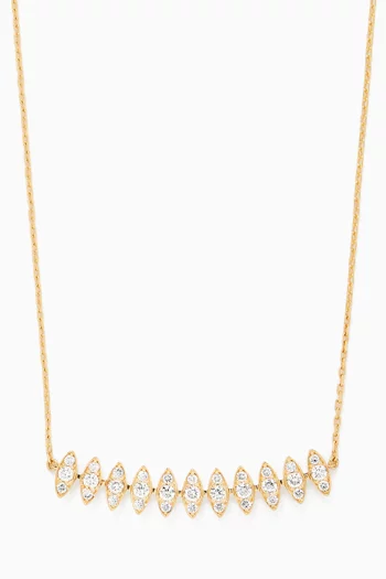 Barq Marquise Diamond Necklace in 18kt Gold