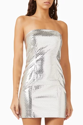 Braided Mini Dress in Recycled Polyester
