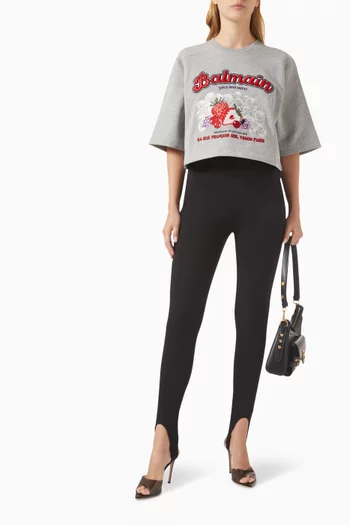Fruit Fleece Crop T-shirt in Cotton