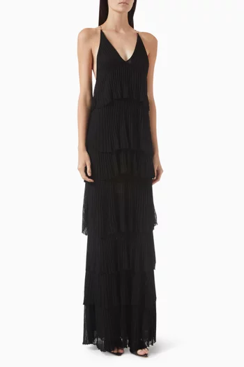 Yira Tiered Maxi Dress in Viscose