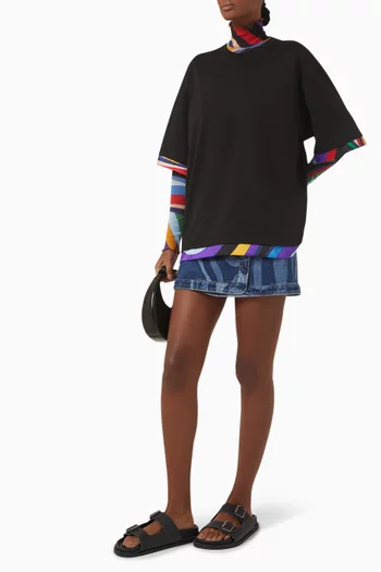 Iride-trim T-shirt in Cotton Jersey
