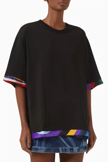 Iride-trim T-shirt in Cotton Jersey